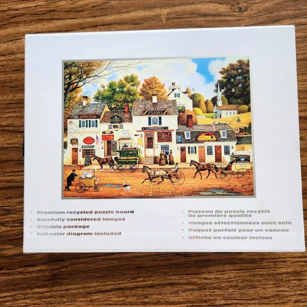 1000 Piece Jigsaw Puzzle Charles Wysocki Olde Cape Cod Horses Carriages